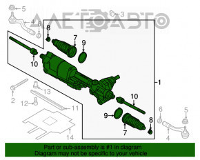 Рейка рулевая Audi A4 B8 13-16 ЭУР