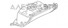 Cutie de mănuși, torpedou Audi A4 B8 08-16 fără CD CHANGER negru