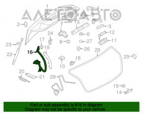 Петля крышки багажника левая Audi A4 B8 13-16 рест седан