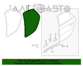 Уплотнитель двери задней правой Audi A4 B8 08-16 седан