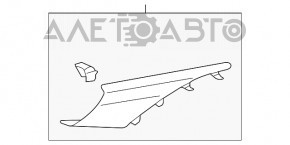 Накладка задней стойки левая Audi A4 B8 13-16 рест седан, беж, под химчистку