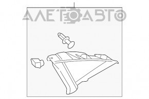 Capacul geamului din spate stânga Audi A4 B8 13-16, restilizat, sedan, bej cu negru, pentru curățare chimică.