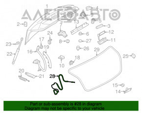 Трос открытия багажника Audi A4 B8 13-16