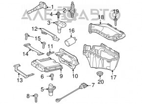 Blocul ECU al calculatorului motorului Audi A4 B8 08-16 2.0T