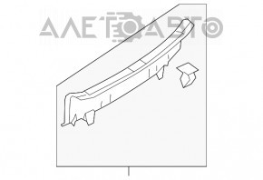 Capacul portbagajului Audi A4 B8 08-16 sedan este uzat.