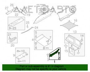 Capacul portbagajului Audi A4 B8 08-16 sedan este uzat.