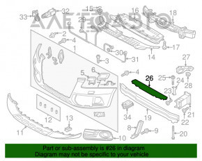 Deflectorul radiatorului pe amplificatorul Audi Q5 8R 09-17