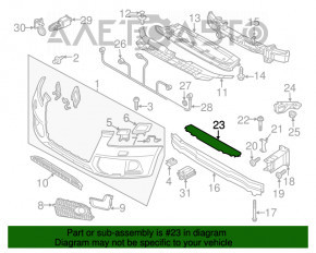 Deflectorul radiatorului de pe amplificatorul Audi Q5 8R 09-17 are prinderea ruptă