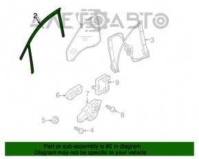 Garnitură de etanșare a geamului față stânga Audi Q5 8R 09-17