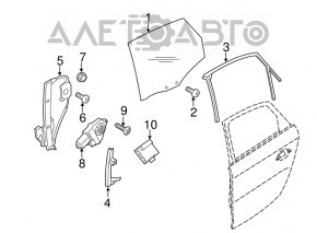 Geam electric cu motor spate stânga Audi Q5 8R 09-17