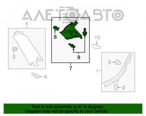 Capacul spate al barei din spate deasupra geamului dreapta Audi Q5 8R 09-17 negru