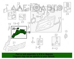 Suport de fixare far stânga Audi Q5 8R 09-12, nou, neoriginal, SIGNEDA.