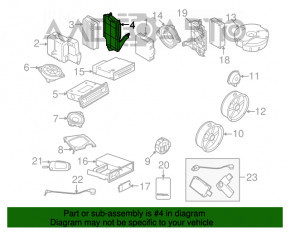 Suport de amplificator audio pentru Audi Q5 8R 09-17