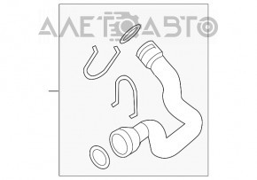 Furtunul de răcire superior pentru Audi Q5 8R 09-17 2.0T, hibrid