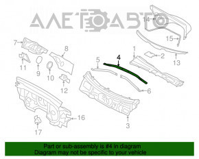 Bara de protecție a amortizoarelor față Audi Q5 8R 09-17