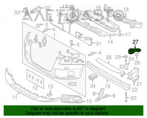 Suportul pentru bara de protecție față dreapta Audi Q5 8R 09-17, nou, original OEM.