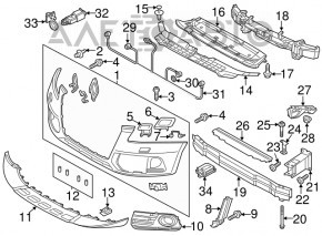 Suportul pentru bara de protecție față dreapta Audi Q5 8R 09-17, nou, original OEM