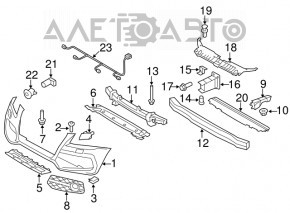 Absorbantul de bara fata Audi Q5 8R 09-12 restilizat, nou, original OEM