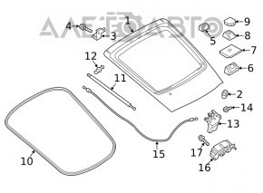 Broască portbagaj Audi Q5 8R 09-17 nou OEM original