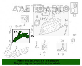 Кронштейн крепления фары правый Audi Q5 8R 09-12 дорест OEM