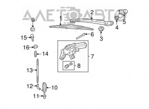 Furtun spate de ștergător Audi Q5 8R 09-17 nou original