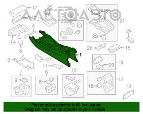 Consola centrală cu cotieră și suporturi pentru pahare Audi Q5 8R 09-17