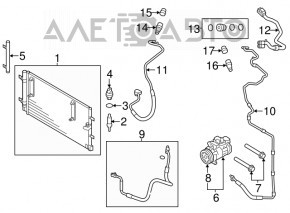 Трубка кондиционера печка-конденсер Audi A4 B8 13-16 рест 2.0T