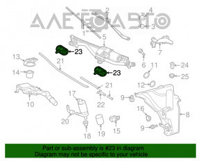 Injectoarele de spălare a parbrizului stânga Audi A4 B8 13-16 restilizat, cu încălzire