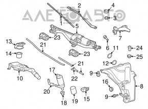 Injectoarele de spălare a parbrizului stânga Audi A4 B8 13-16 restilizat, cu încălzire