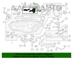 Крепление фары верхнее левое Audi A4 B8 13-16 рест