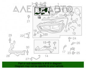 Крепление фары верхнее правое Audi A4 B8 13-16 рест