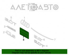 Рамка под номер задняя Audi Q5 8R 09-17