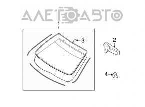 Oglindă interioară Ford Flex 09-12, cu auto-întunecare, culoare neagră.