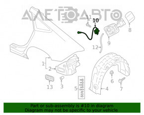 Blocarea capacului rezervorului de combustibil VW Jetta 19 - nou, original