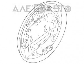 Capac tambur de frână spate stânga Ford Fiesta 11-19