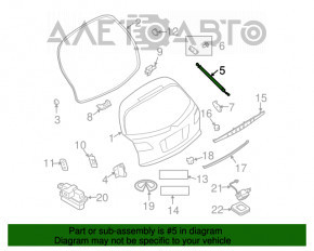 Amortizorul ușii portbagajului stâng Infiniti FX35 FX45 03-08