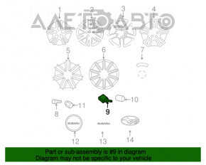 Датчик давления колеса Subaru b9 Tribeca