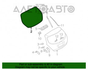 Garnitura de cauciuc pentru ușa portbagajului Nissan Murano Z50 03-08