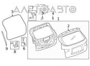 Garnitura de cauciuc pentru ușa portbagajului Nissan Pathfinder 13-20