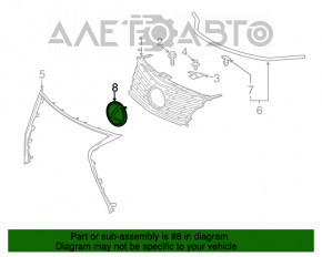 Эмблема решетки радиатора grill Lexus RX350 10-15 черная стекло,царапины