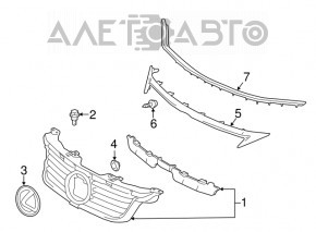 Эмблема решетки радиатора Lexus CT200h 11-13 дорест OEM