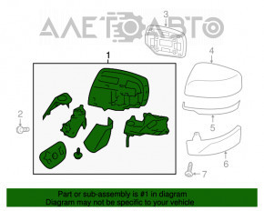 Зеркало боковое левое Subaru XV Crosstrek 13-17