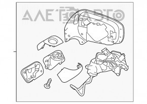 Зеркало боковое левое Subaru Forester 19- SK BSM, подогрев