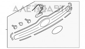 Capac portbagaj Subaru XV Crosstrek 13-17 pentru camera de marșarier