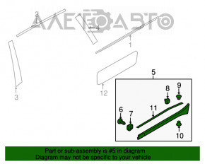 Decorație inferioară ușă spate dreapta Subaru Outback 15-19 nou original OEM