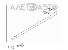 Pragul drept Subaru XV Crosstrek 13-17 structura