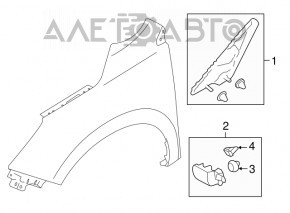 Capacul aripii stângi inferioare Subaru Forester 14-18 SJ