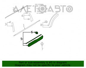 Capac usa spate inferioara stanga Subaru Forester 19- SK, neagra, uzata