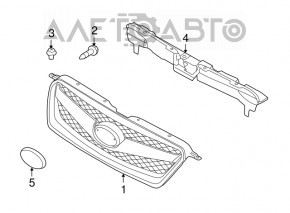 Grila radiatorului asamblată Subaru Outback 10-12 pre-restilizare