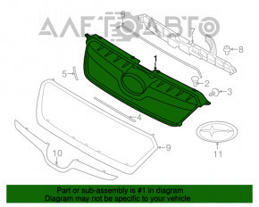 Основание решетки радиатора Subaru XV Crosstrek 13-17